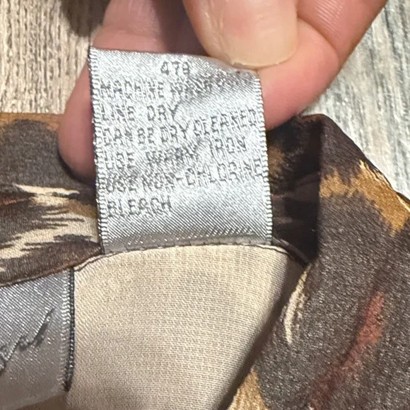 Spiegel Animal Print 100%Silk Dress with Brown and Cream Tones - Picture 5 of 11